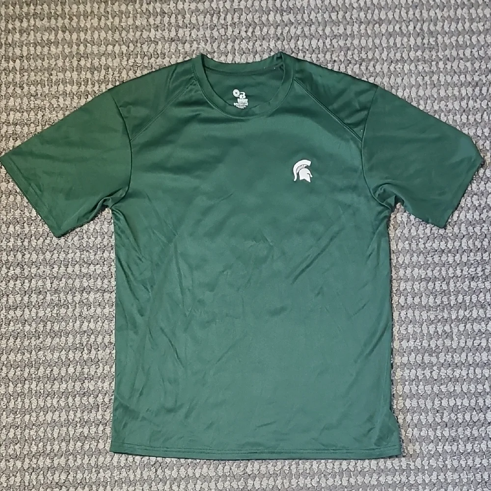 MSU SPARTANS Green Athletic Men's M Shirt GROW SERVE HONOR - Picture 2 of 6